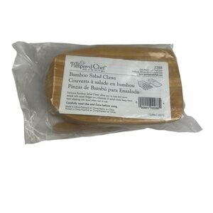 SEALED The Pampered Chef Salad Claw Bamboo Hand Shaped Easy Serve Sustainable